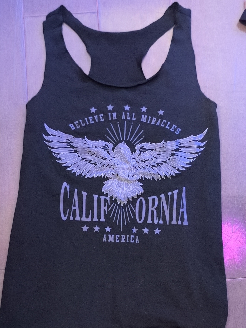 American Eagle Outfitters Black California Eagle Tank